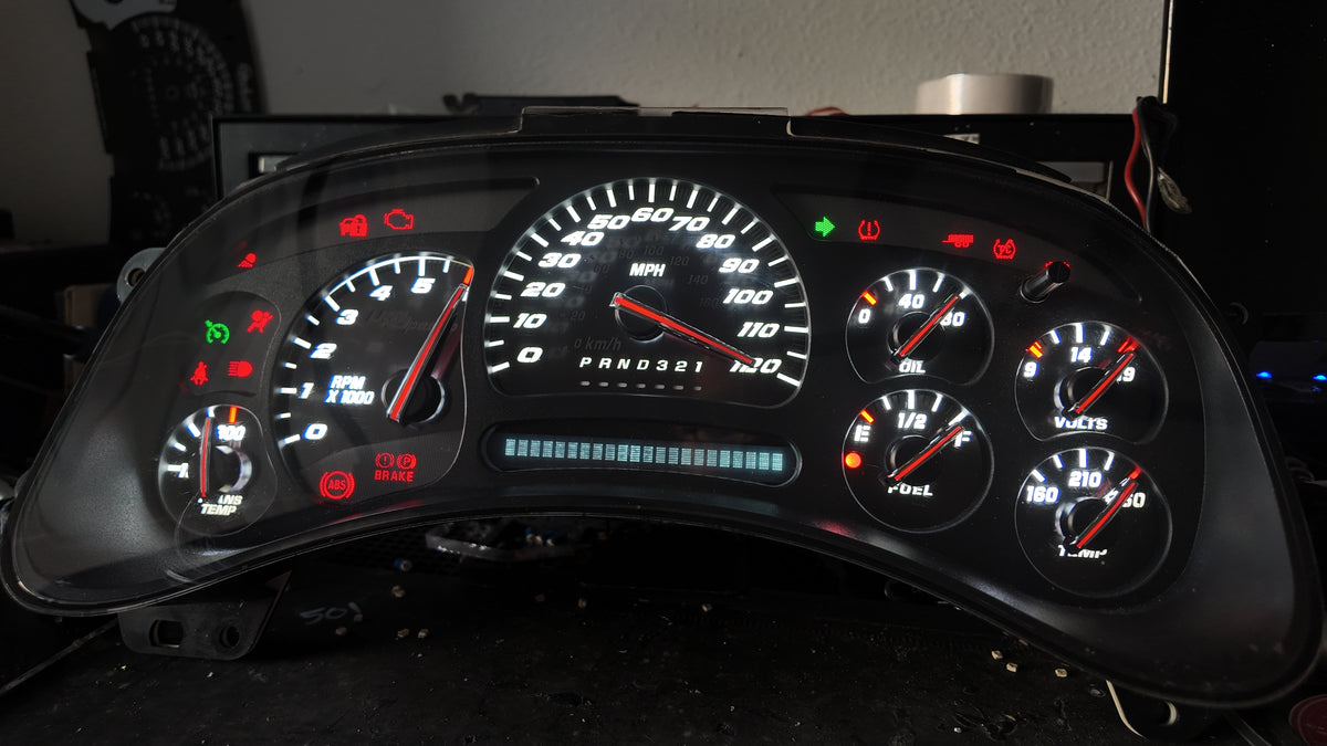 PRE ORDER 🔥 STAINLESS STEEL 2003–2007 Chevy/GMC Super Sport Custom Gauge Cluster