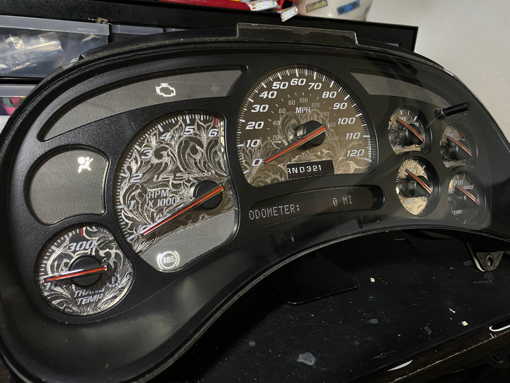 PRE ORDER 🔥 STAINLESS STEEL ENGRAVED 2003–2007 Chevy/GMC Super Sport Custom Gauge Cluster 1 of 1
