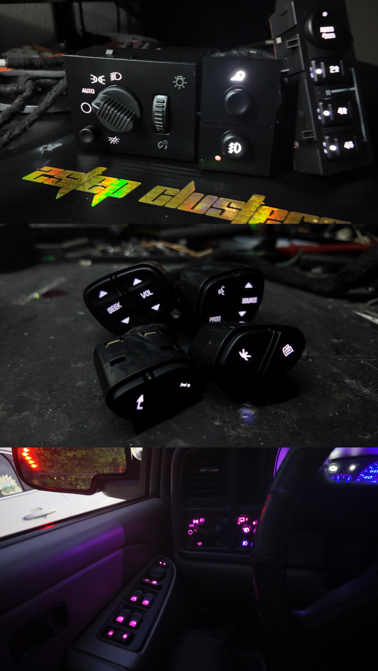 Full White LED Interior Conversion for 2003 Chevy Tahoe | Custom Switch & Climate Control Lighting