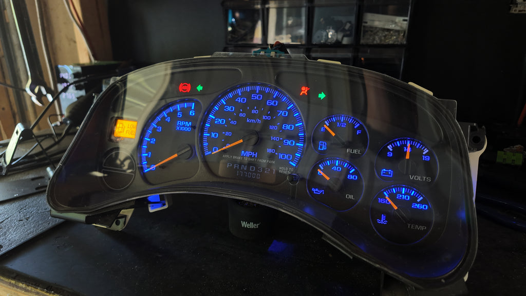 99–02 GM Blue LED Gauge Plug &Play 0 miles