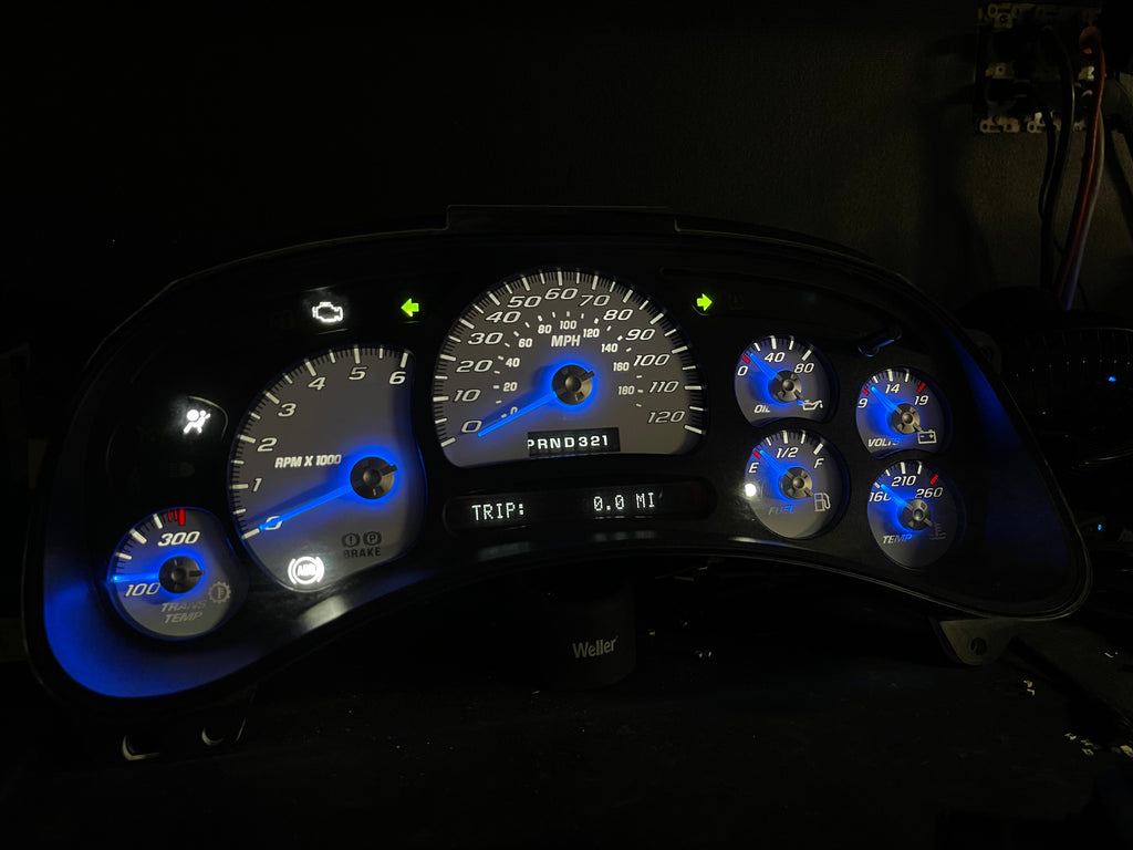 SS 🔥 2003–2007 Chevy/GMC Super Sport Custom Gauge Cluster blue glow needles