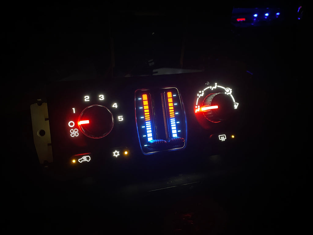 ✅ 03-07 WHITE LED Chevy/GMC Silverado, Sierra, Tahoe Suburban AC/Heater Control