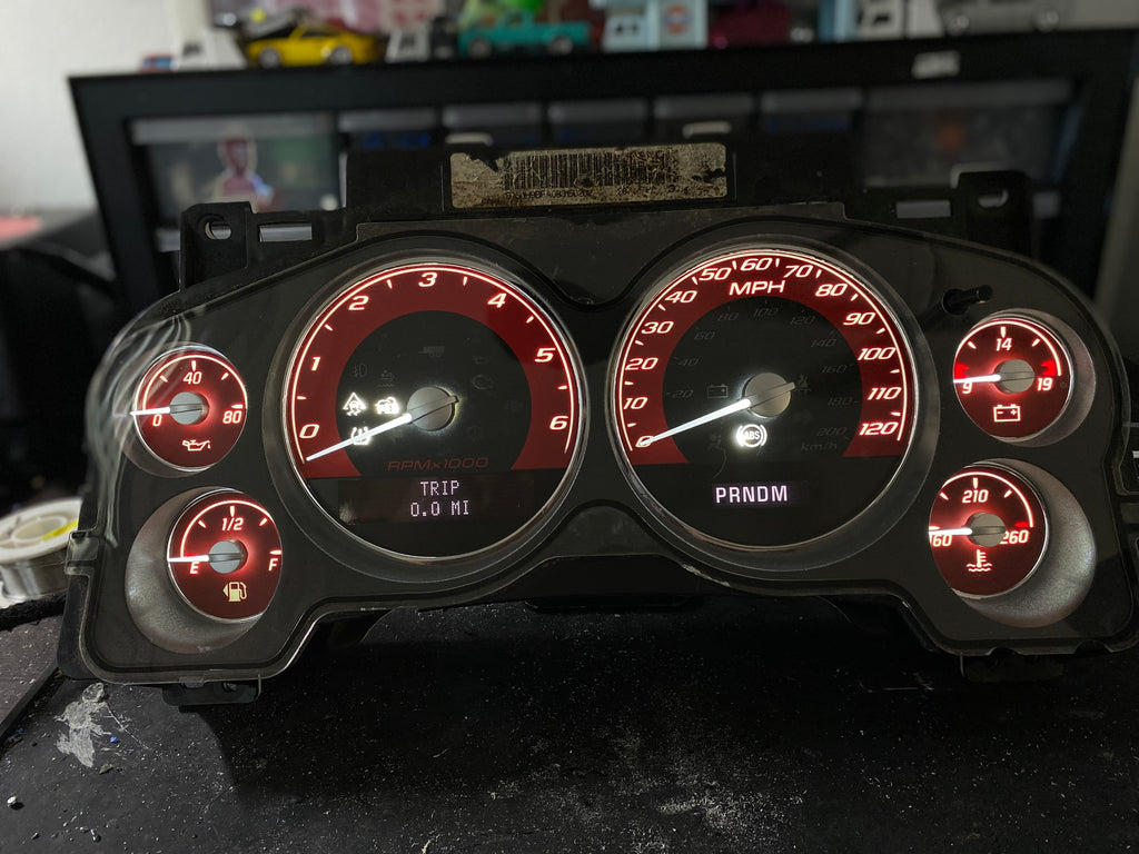 2007–2012 Silverado Sierra Tahoe Yukon Instrument Cluster | White LEDs | Programmed Mileage
