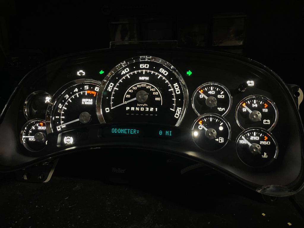 ⭐ 03–07 Cadillac Escalade Platinum Gauge Cluster | Premium White LED Upgrade ⭐