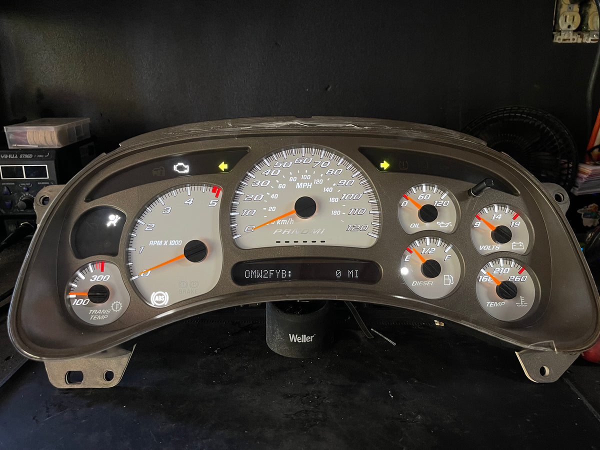 SS 🔥 2003–2007 Chevy/GMC Super Sport Custom Gauge Cluster with Denali bezel