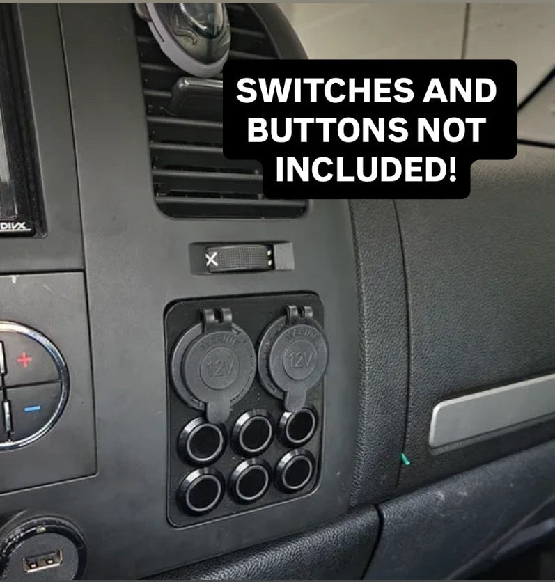 07-14 GM Truck Custom Switch Panel Insert