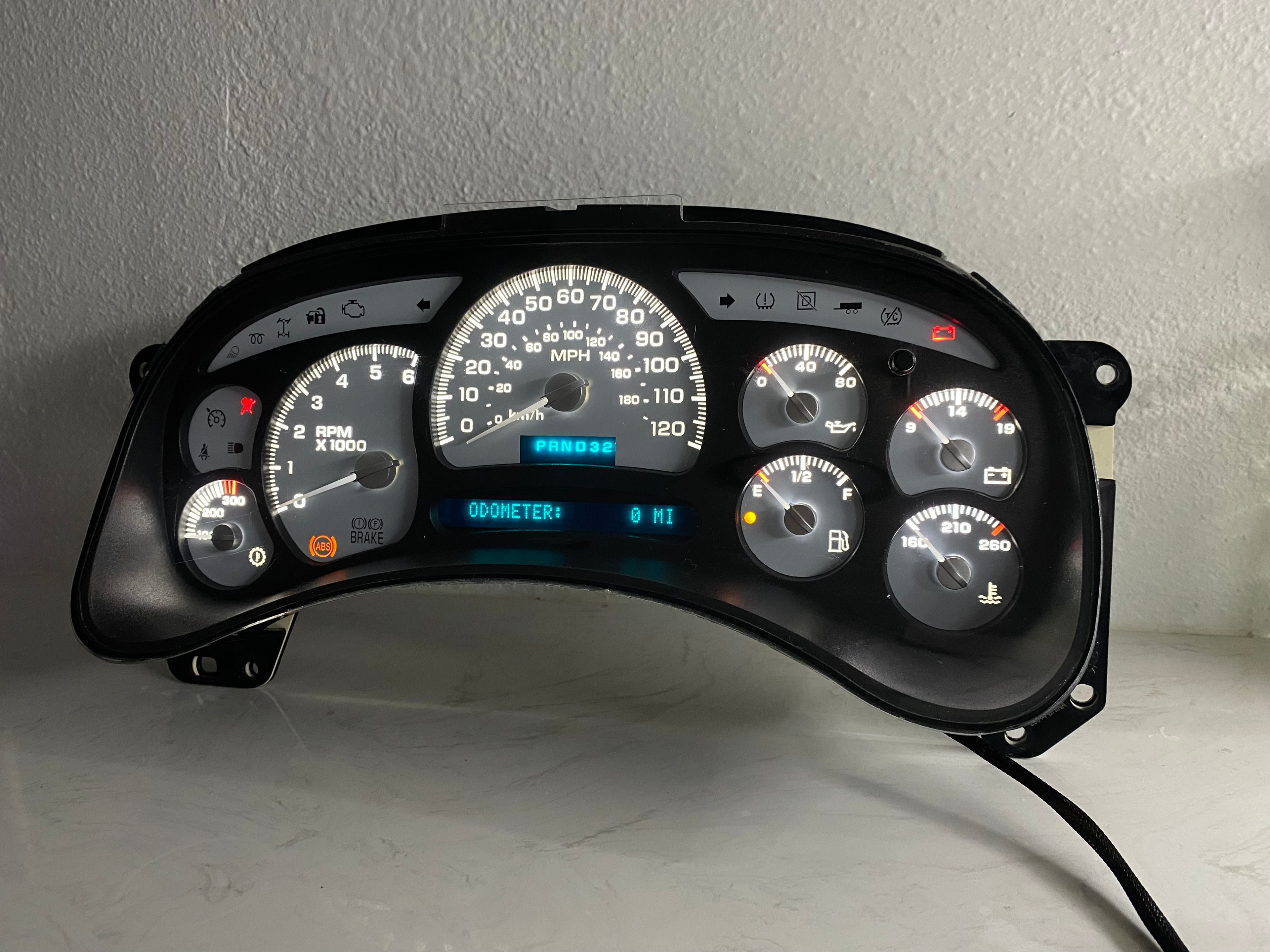 White guageCluster | 03–07 GM Trucks | | Plug & Play
