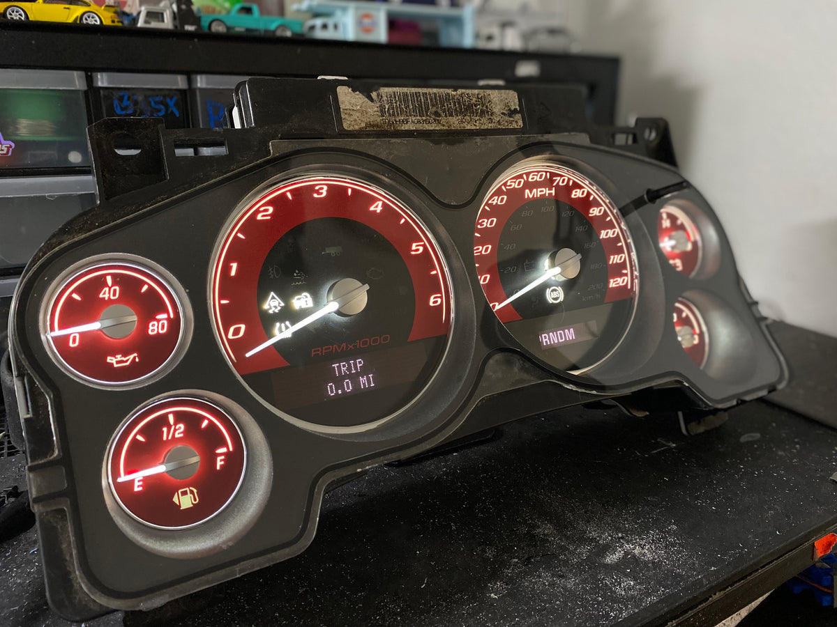 2007–2012 Silverado Sierra Tahoe Yukon Instrument Cluster | White LEDs | Programmed Mileage