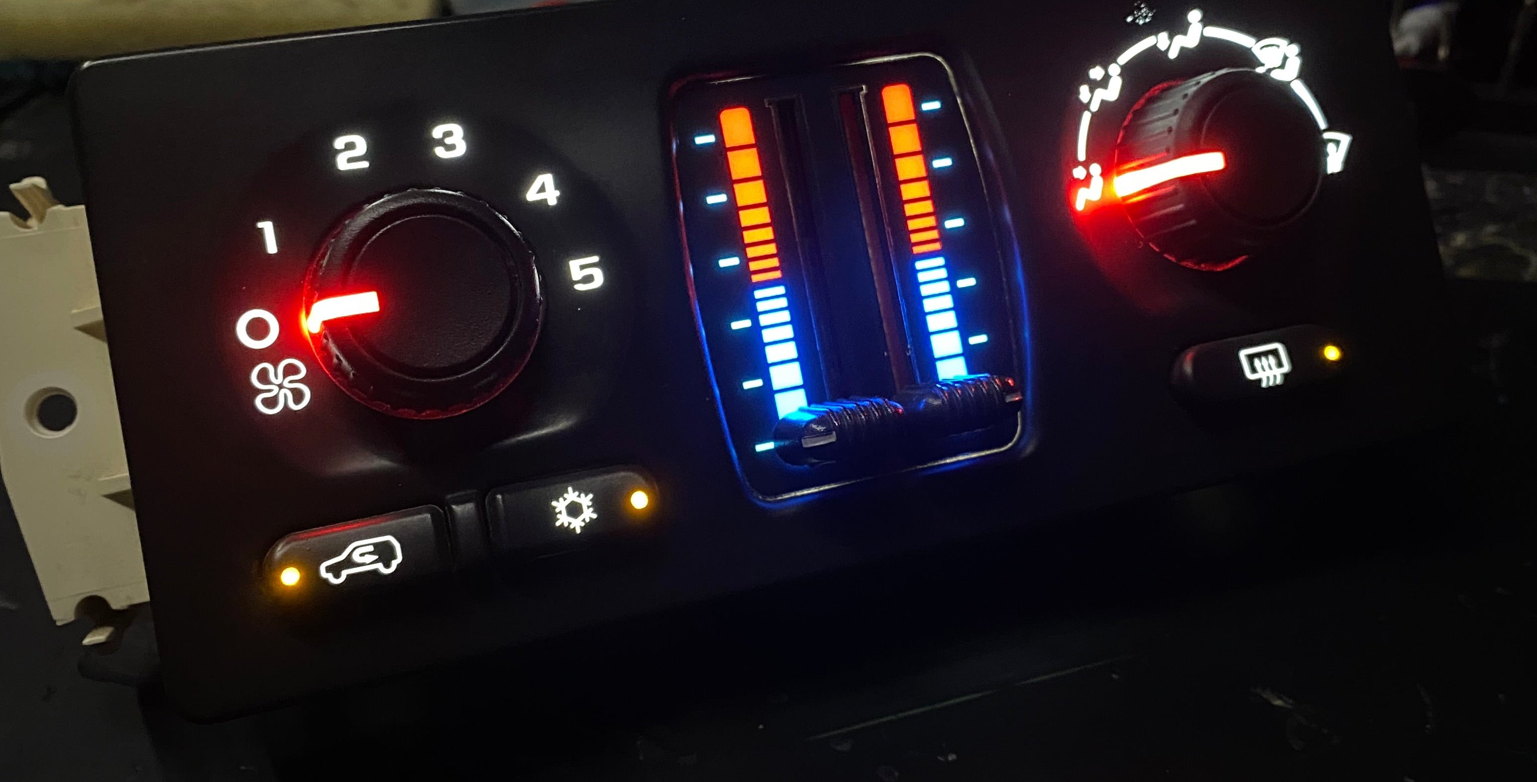 ✅ 03-07 WHITE LED Chevy/GMC Silverado, Sierra, Tahoe Suburban AC/Heater Control