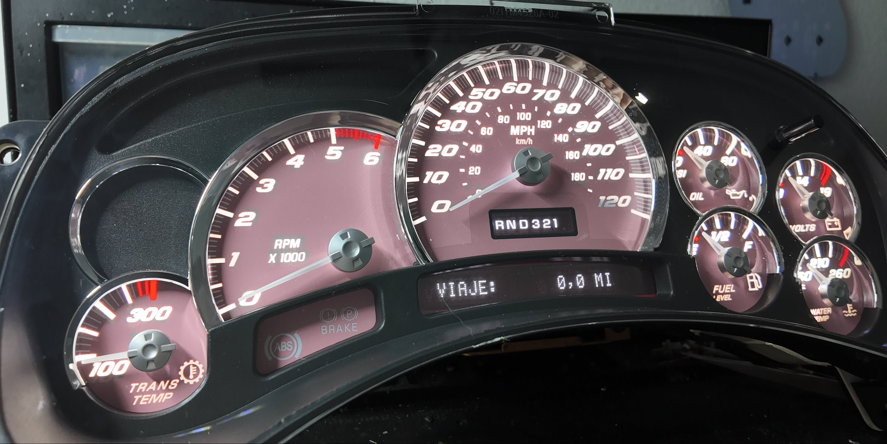 Pink Overlay Cluster – Full White LED Conversion (Copy)