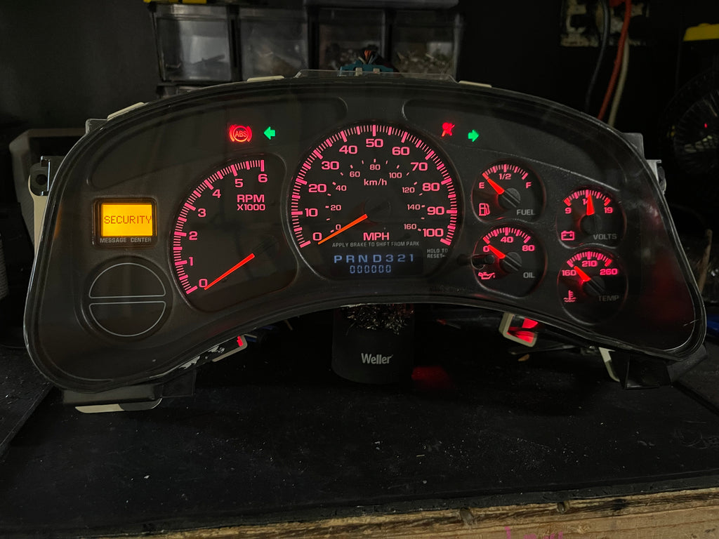 99–02 GM RED LED Gauge Plug &Play 0 miles
