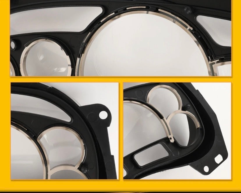 2003–2006 Chevy/GMC Gauge Cluster Lens Cover w/ Chrome Rings | Silverado, Sierra, Tahoe, Suburban, Yukon, Escalade