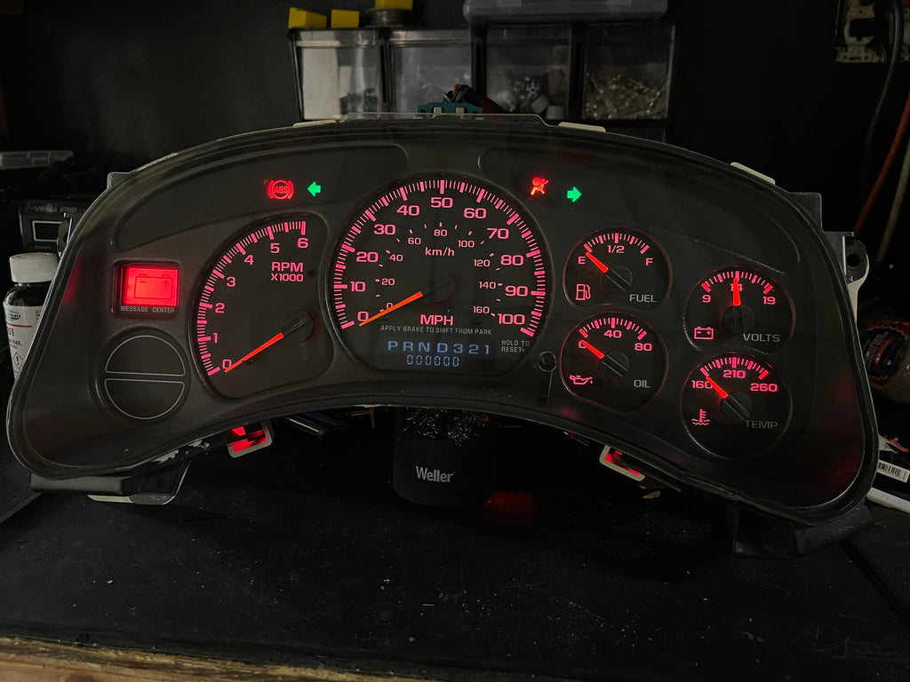 99–02 GM RED LED Gauge Plug &Play 0 miles