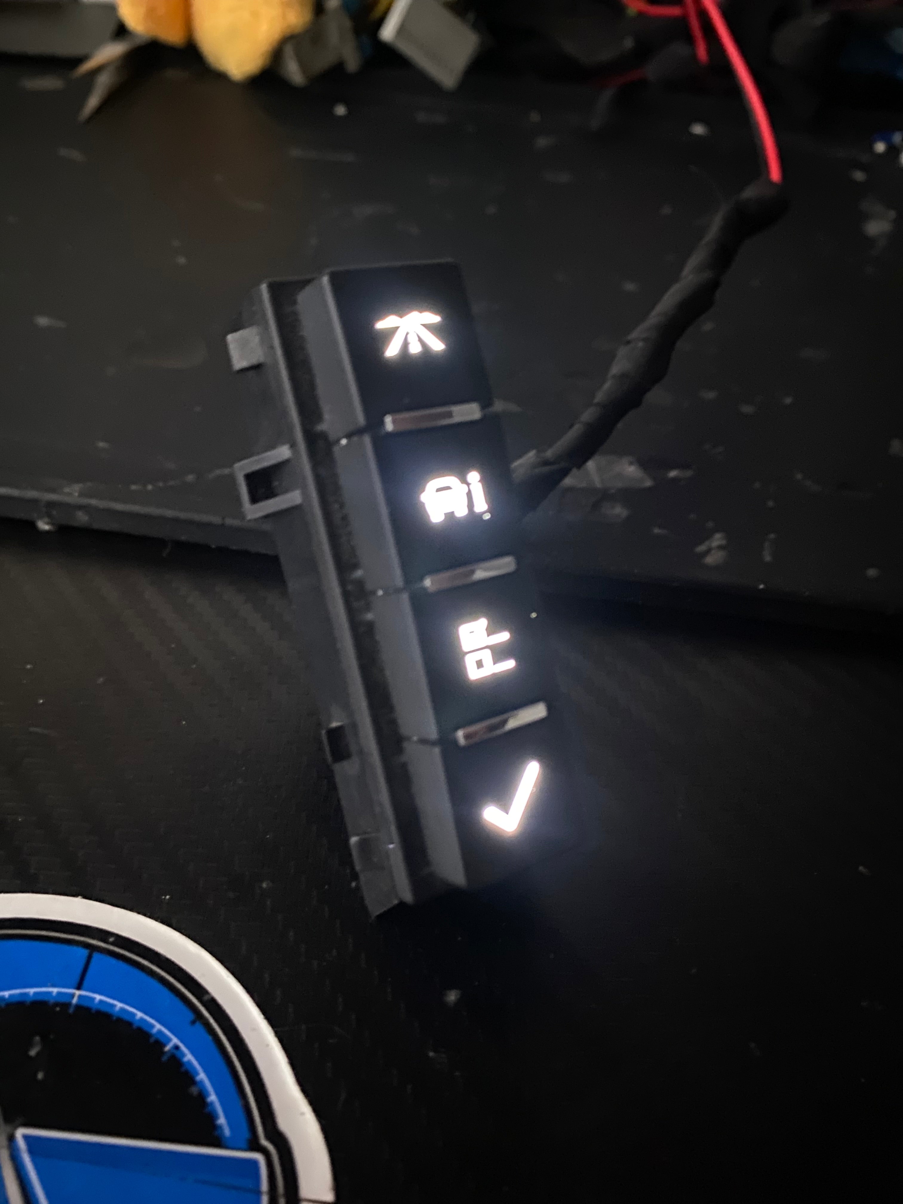 07–14 GM Headlight Switch + DIC Display Button Bundle (WHITE LED Upgrade)