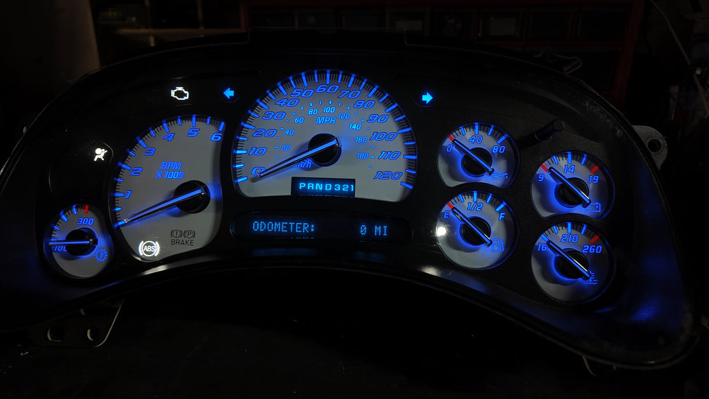 Blue led White guageCluster | 03–07 GM Trucks | | Plug & Play