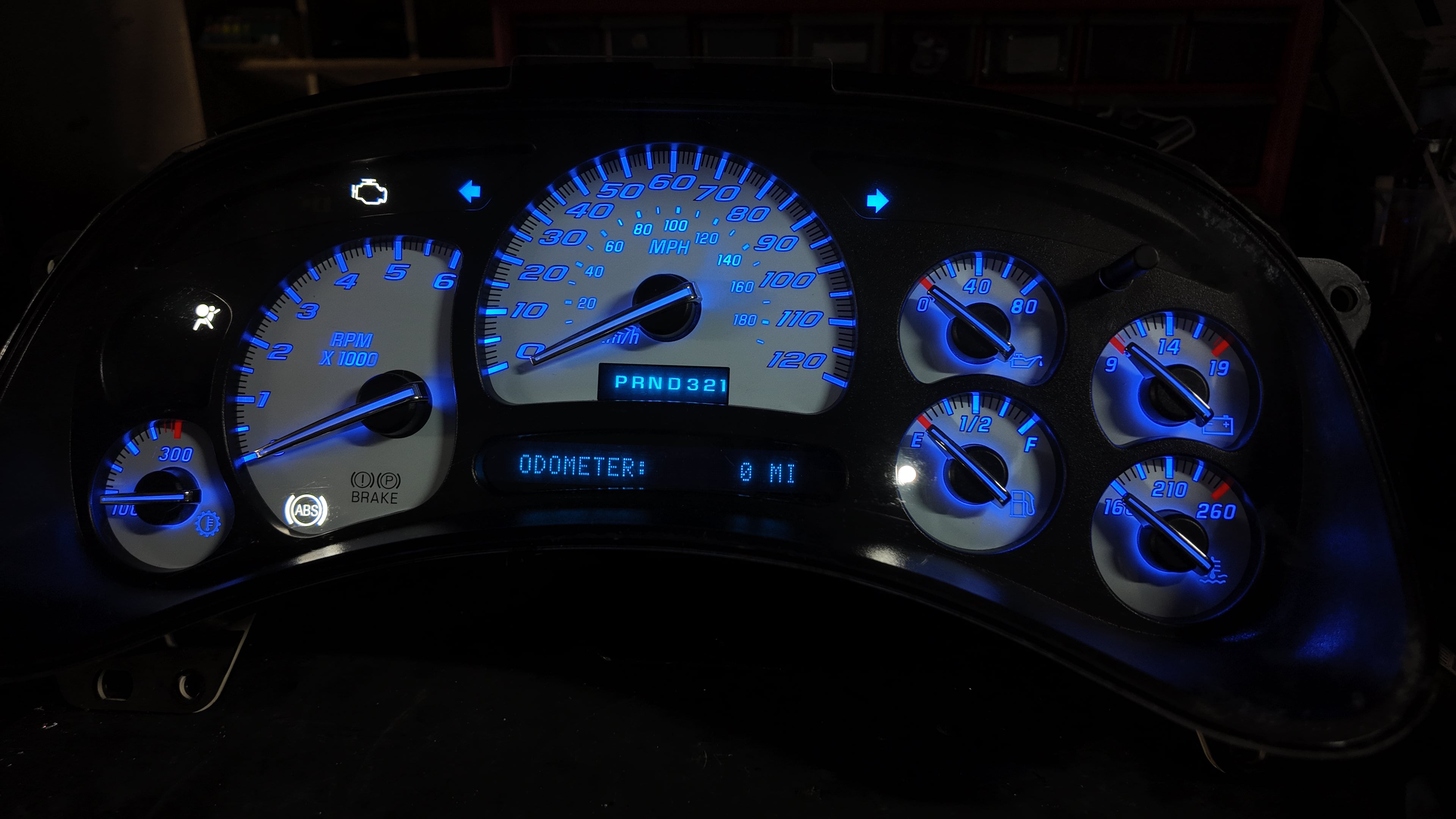 Blue led White guageCluster | 03–07 GM Trucks | | Plug & Play