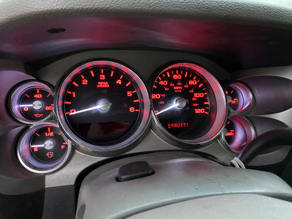 2007–2012 Silverado Sierra Tahoe Yukon Instrument Cluster |Red  LEDs | Programmed Mileage