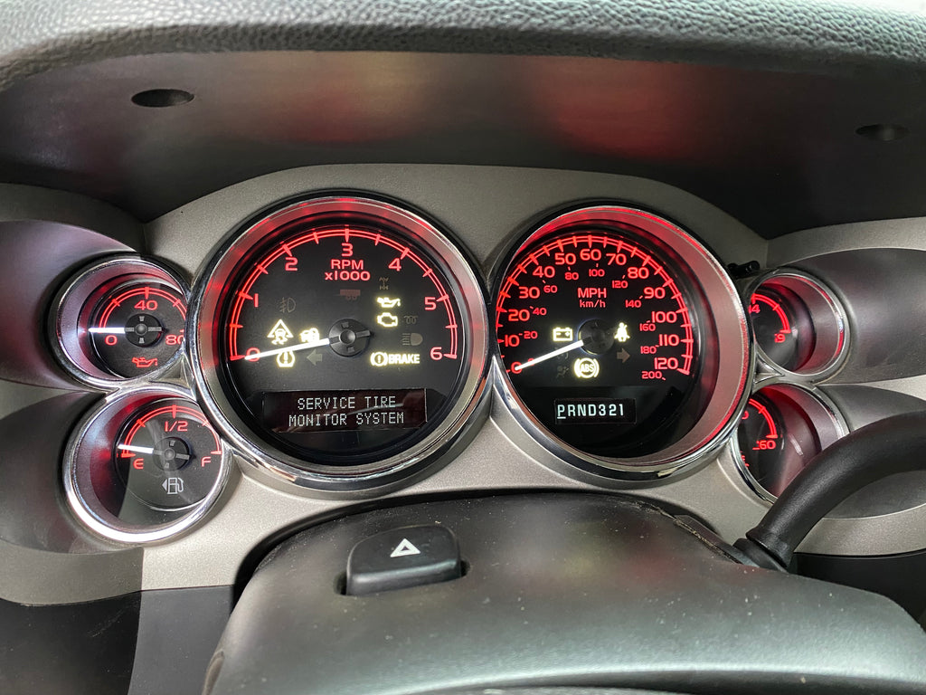 2007–2012 Silverado Sierra Tahoe Yukon Instrument Cluster |Red  LEDs | Programmed Mileage