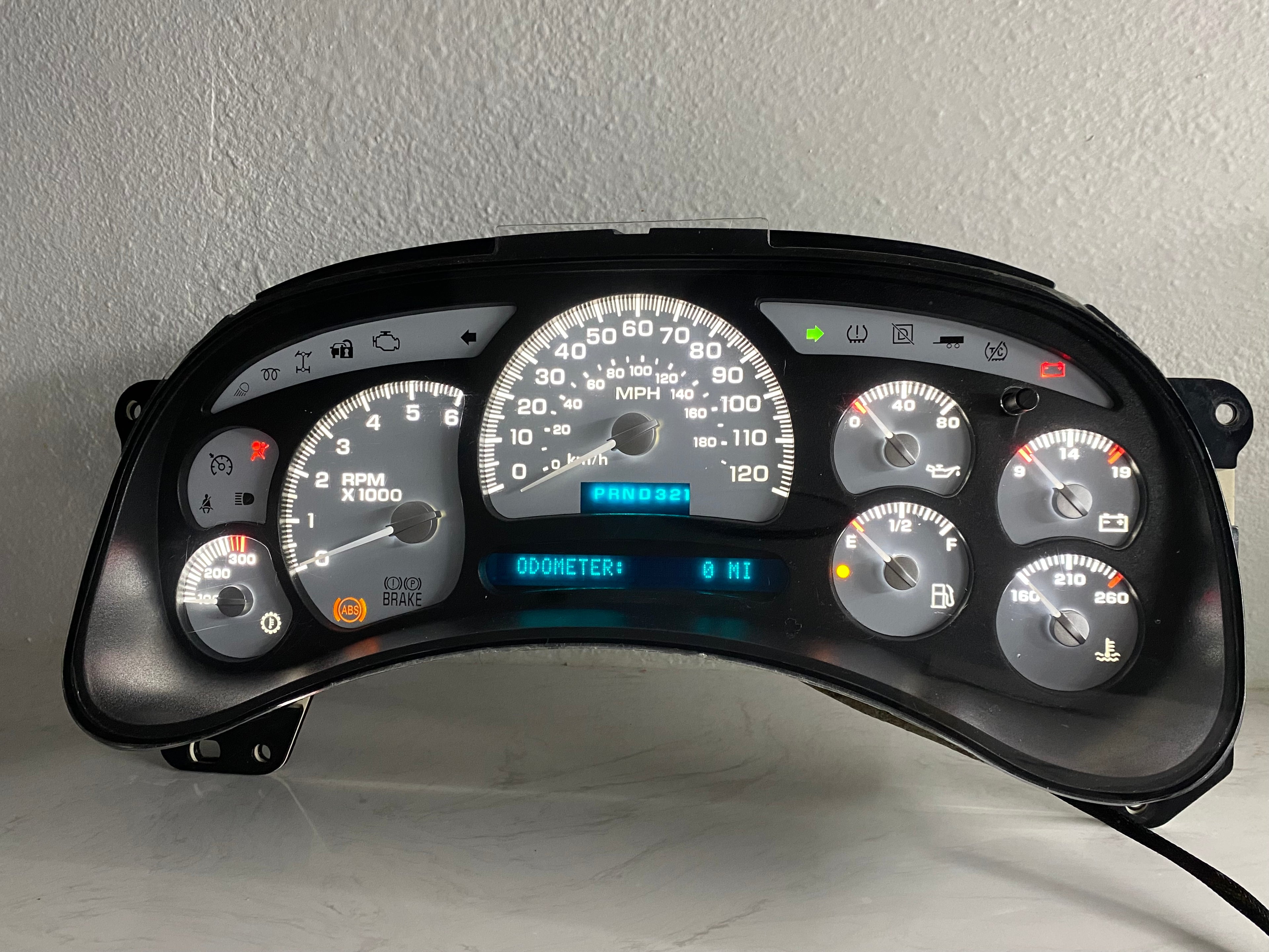 White guageCluster | 03–07 GM Trucks | | Plug & Play