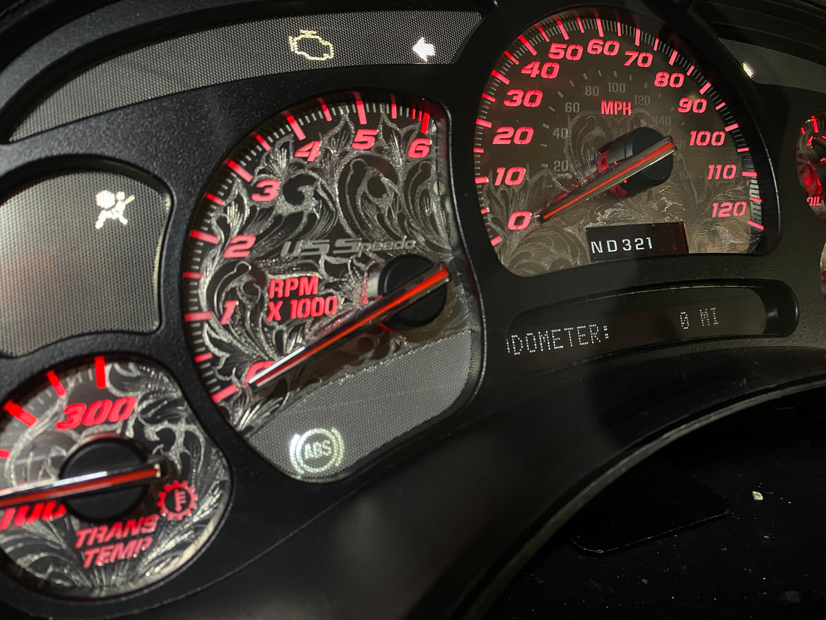 PRE ORDER 🔥 STAINLESS STEEL ENGRAVED 2003–2007 Chevy/GMC Super Sport Custom Gauge Cluster 1 of 1