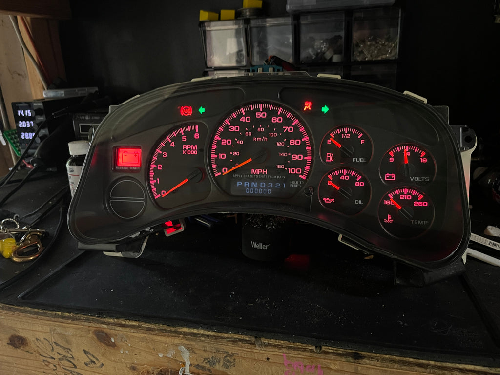 99–02 GM RED LED Gauge Plug &Play 0 miles