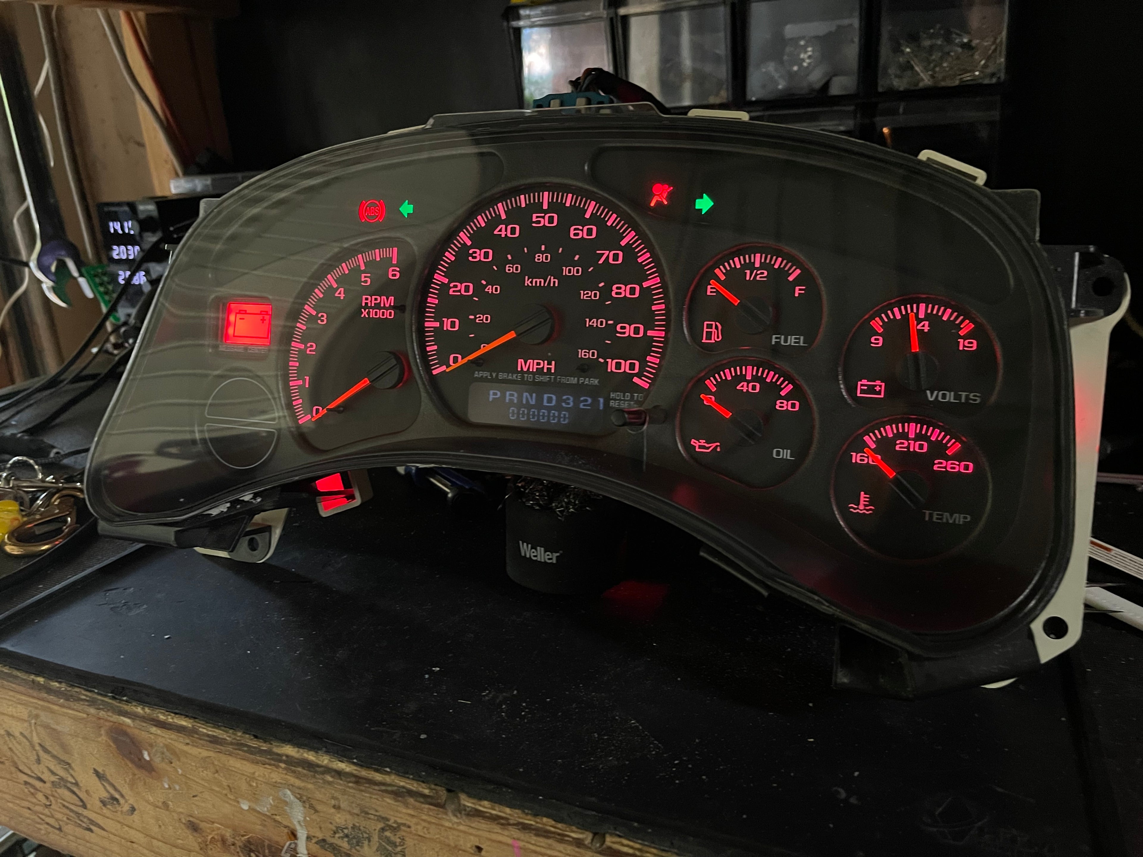 99–02 GM RED LED Gauge Plug &Play 0 miles