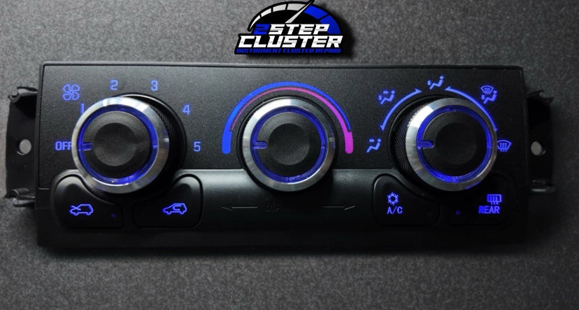00 01 02 Silverado Sierra Heater AC Climate Control BLUE LED