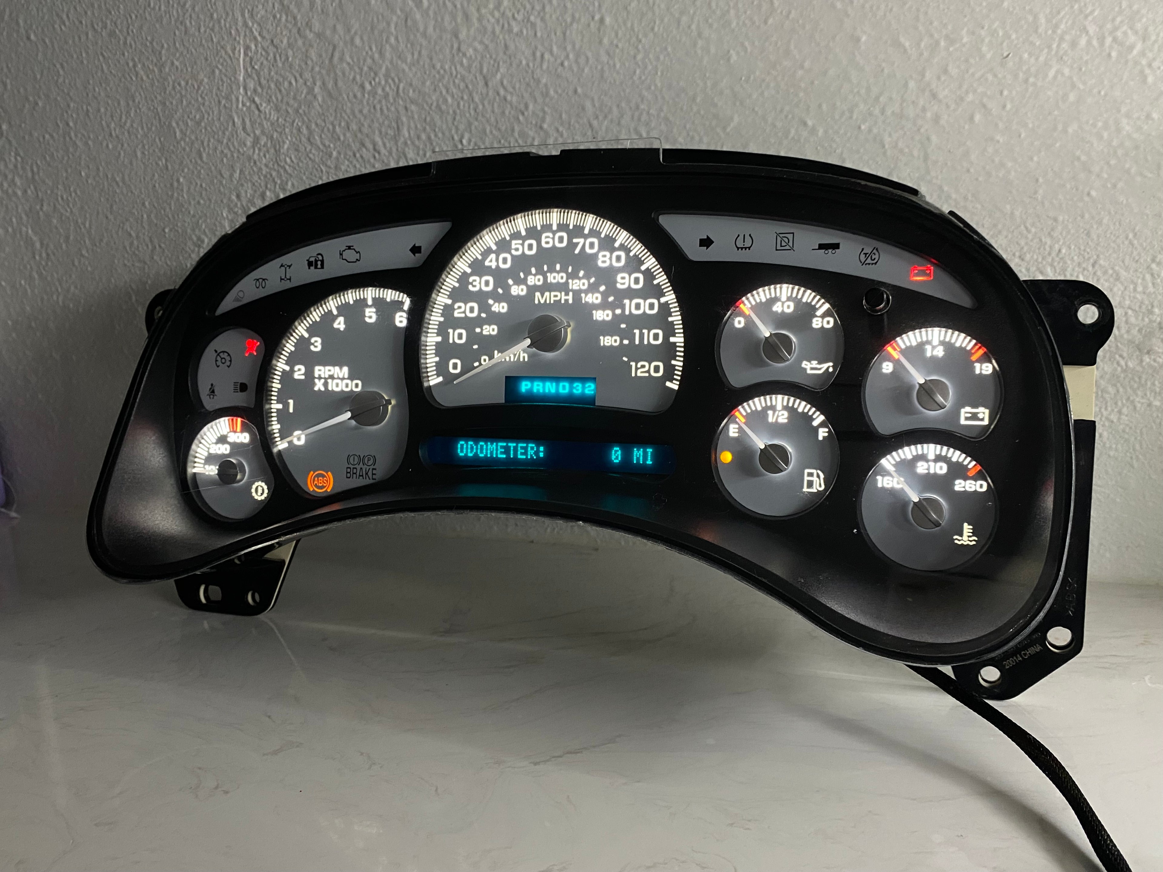 White guageCluster | 03–07 GM Trucks | | Plug & Play