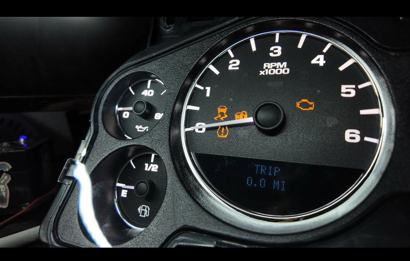 07-12 Silverado Sierra Speedometer Instrument Gauge Cluster WHITE LED