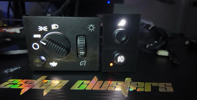 Brand New Aftermarket Headlight And Foglight Switches With Bright White Leds