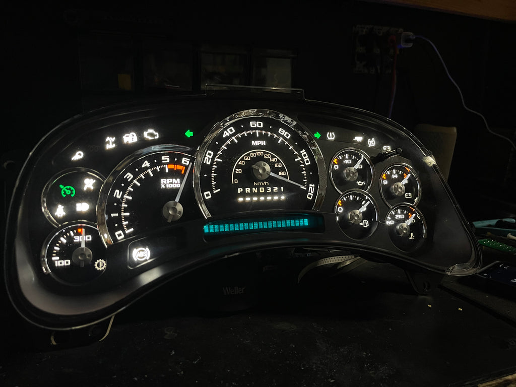 ⭐ 03–07 Cadillac Escalade Platinum Gauge Cluster | Premium White LED Upgrade ⭐