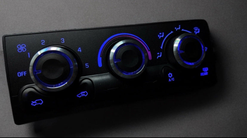 00 01 02 Silverado Sierra Heater AC Climate Control BLUE LED