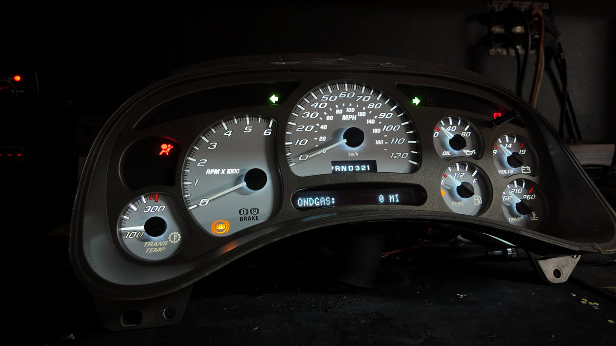 SS 🔥 2003–2007 Chevy/GMC Super Sport Custom Gauge Cluster with Denali bezel