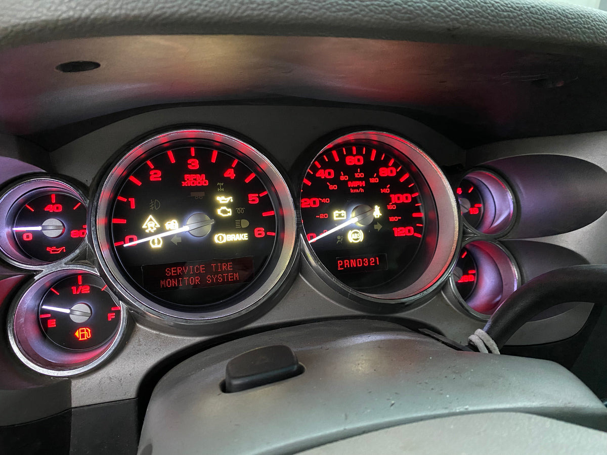 2007–2012 Silverado Sierra Tahoe Yukon Instrument Cluster |Red  LEDs | Programmed Mileage