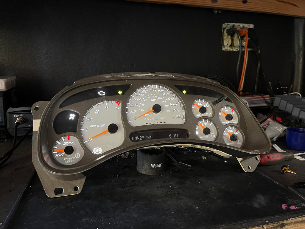 SS 🔥 2003–2007 Chevy/GMC Super Sport Custom Gauge Cluster with Denali bezel