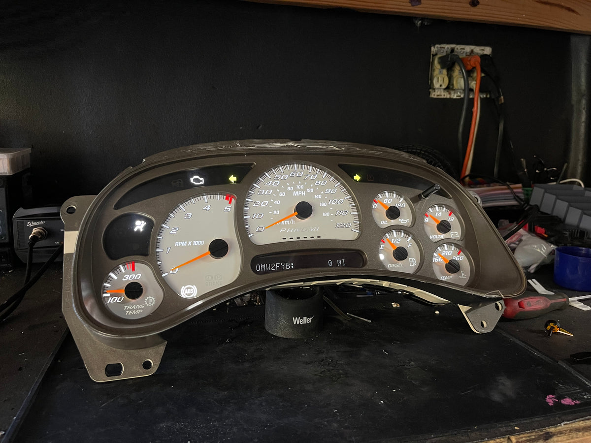 SS 🔥 2003–2007 Chevy/GMC Super Sport Custom Gauge Cluster with Denali bezel