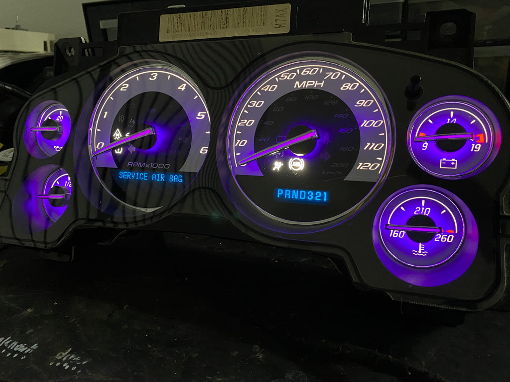 2007–2012 Silverado Sierra Tahoe Yukon Instrument Cluster | White LEDs | Programmed Mileage