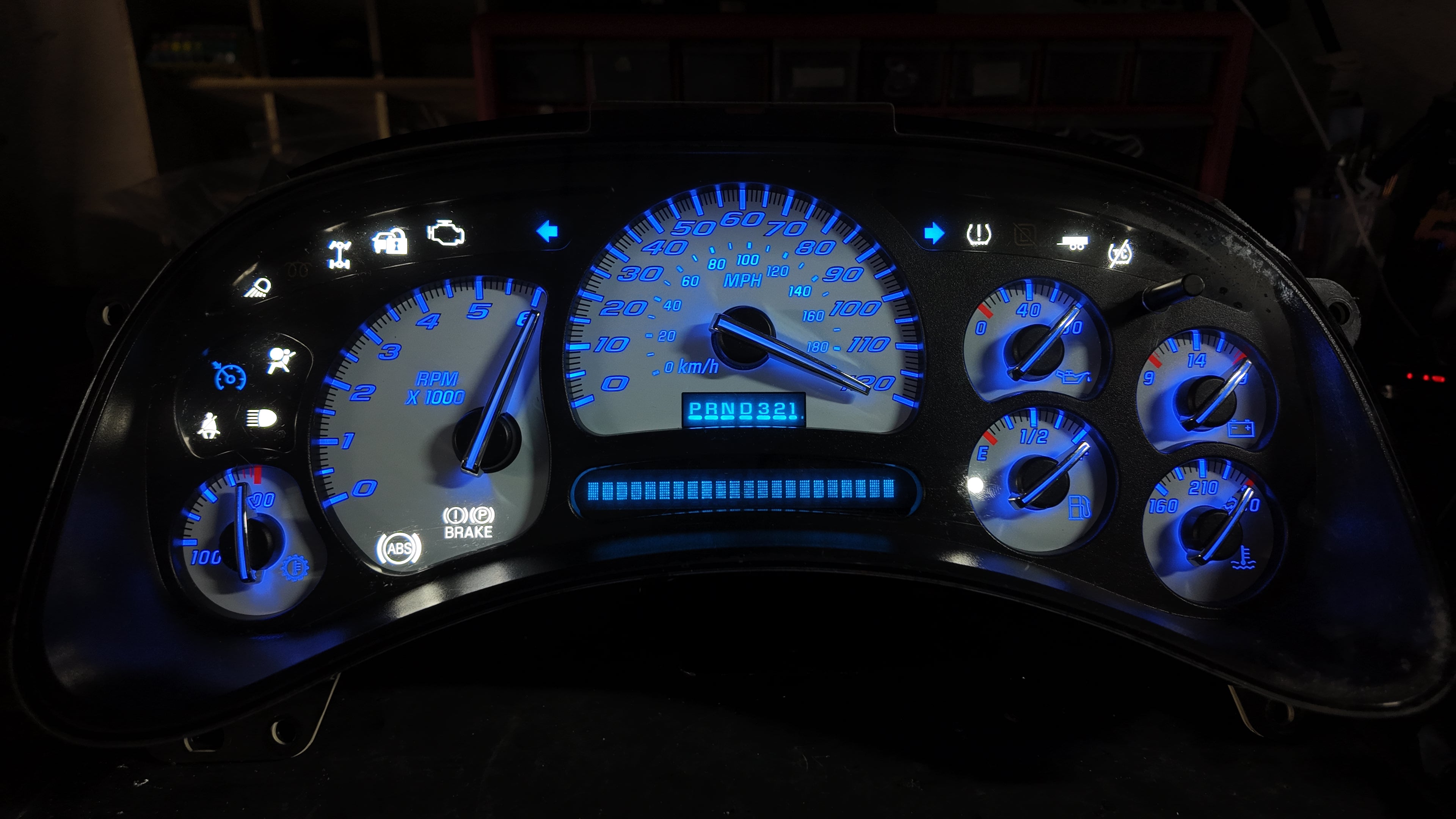 Blue led White guageCluster | 03–07 GM Trucks | | Plug & Play