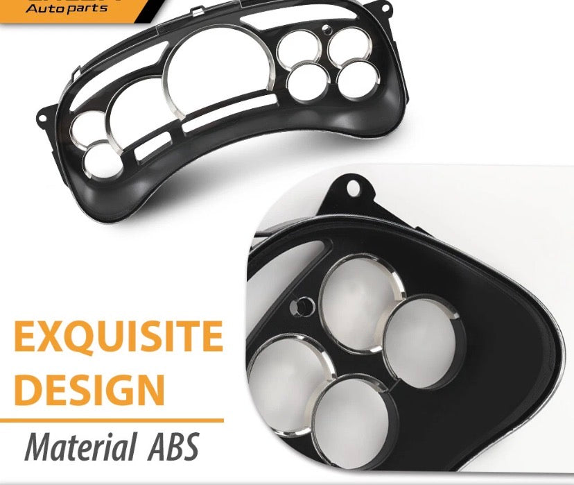 2003–2006 Chevy/GMC Gauge Cluster Lens Cover w/ Chrome Rings | Silverado, Sierra, Tahoe, Suburban, Yukon, Escalade