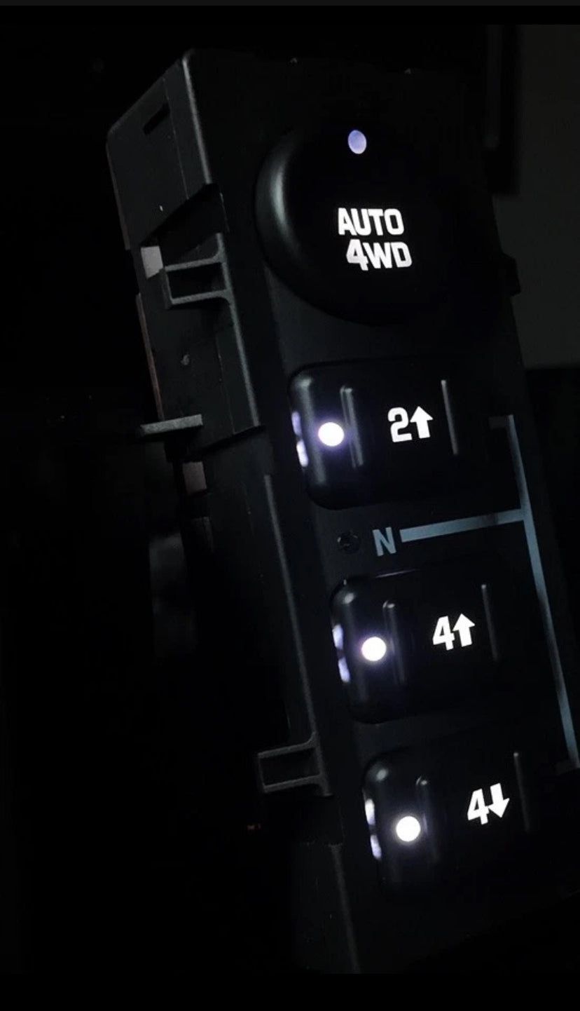 03-06 4wd 4x4 Selector Switch Chevy Silverado Sierra Yukon White LED