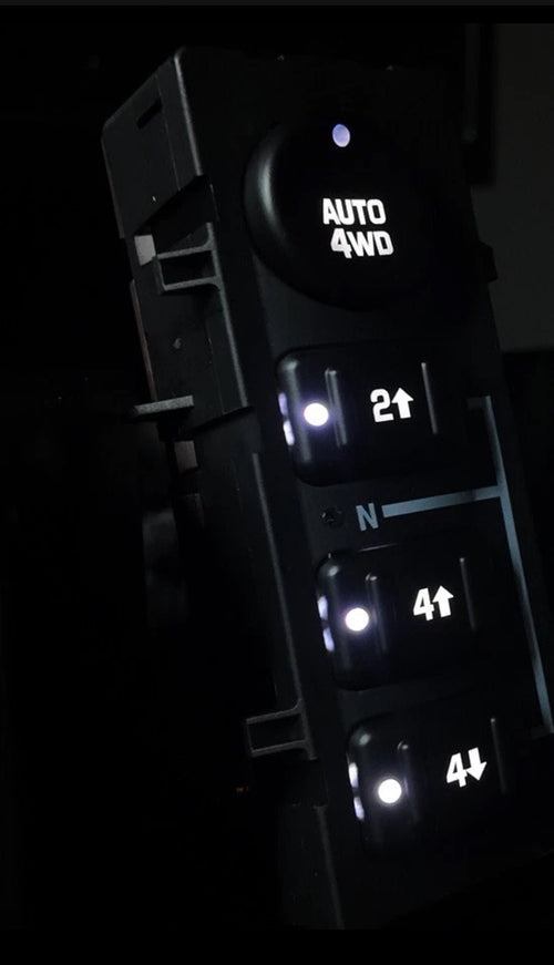 03-06 4wd 4x4 Selector Switch Chevy Silverado Sierra Yukon White LED