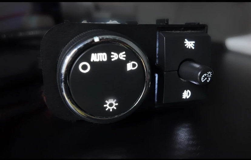07–14 GM Headlight Switch + DIC Display Button Bundle (WHITE LED Upgrade)