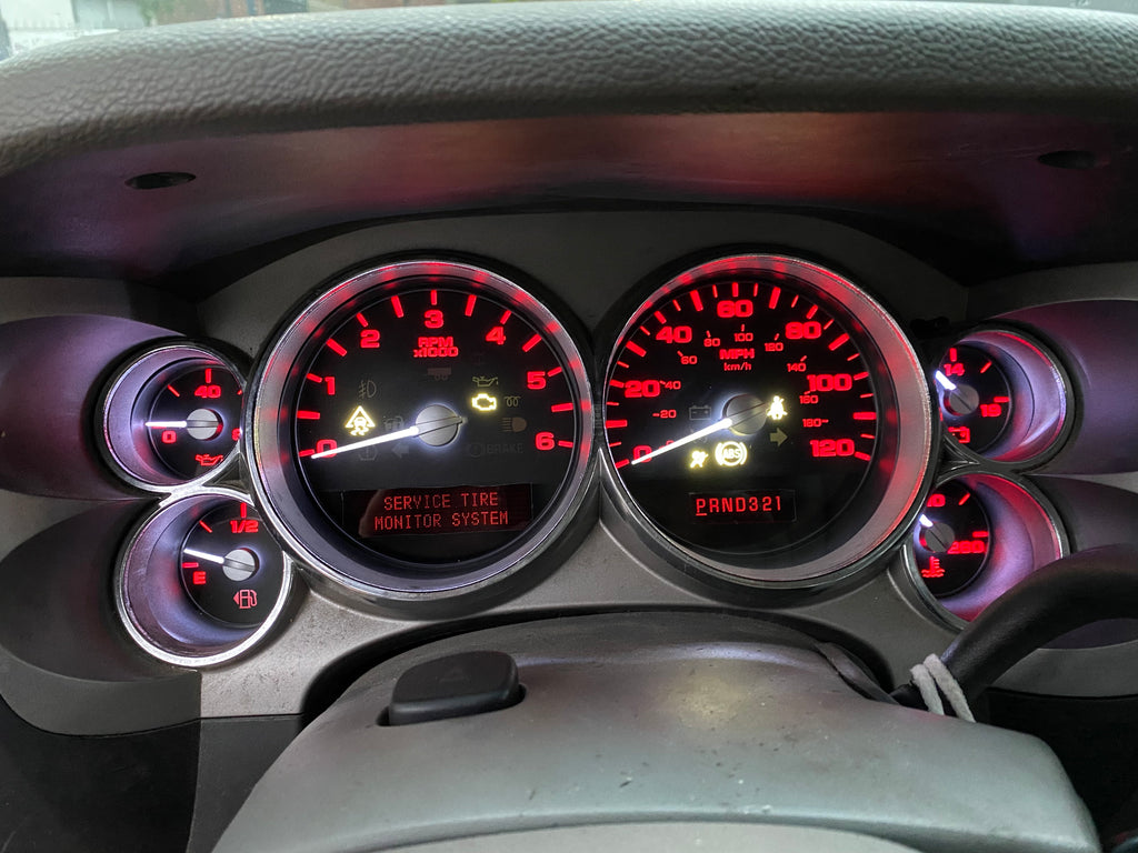 2007–2012 Silverado Sierra Tahoe Yukon Instrument Cluster |Red  LEDs | Programmed Mileage