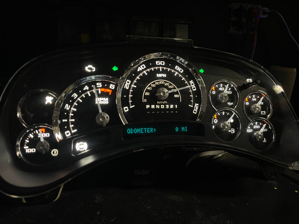 ⭐ 03–07 Cadillac Escalade Platinum Gauge Cluster | Premium White LED Upgrade ⭐