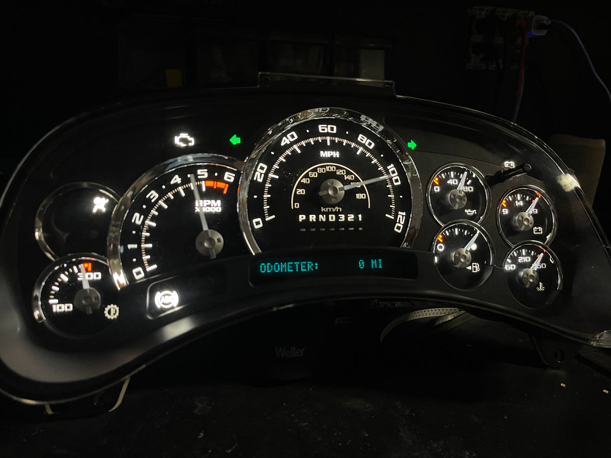 ⭐ 03–07 Cadillac Escalade Platinum Gauge Cluster | Premium White LED Upgrade ⭐