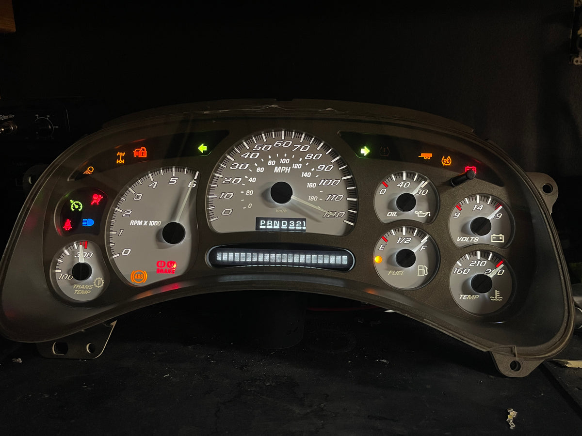 SS 🔥 2003–2007 Chevy/GMC Super Sport Custom Gauge Cluster with Denali bezel
