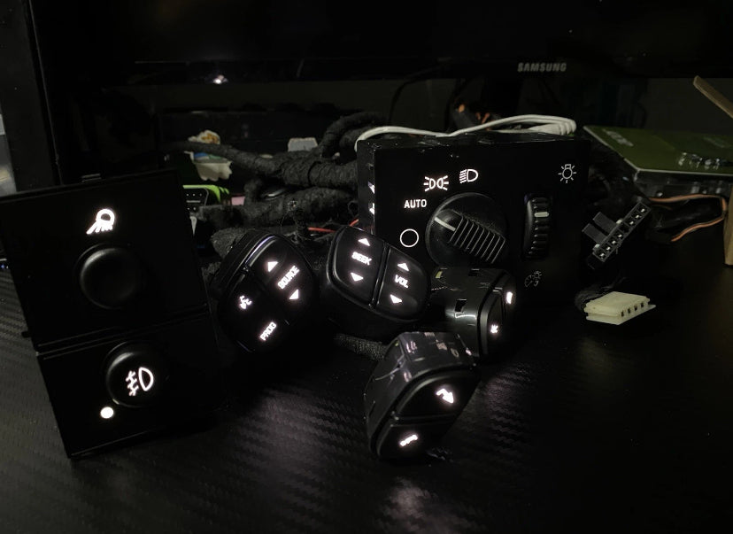 Brand New Aftermarket Headlight And Foglight Switches And Steering Wheel Control
