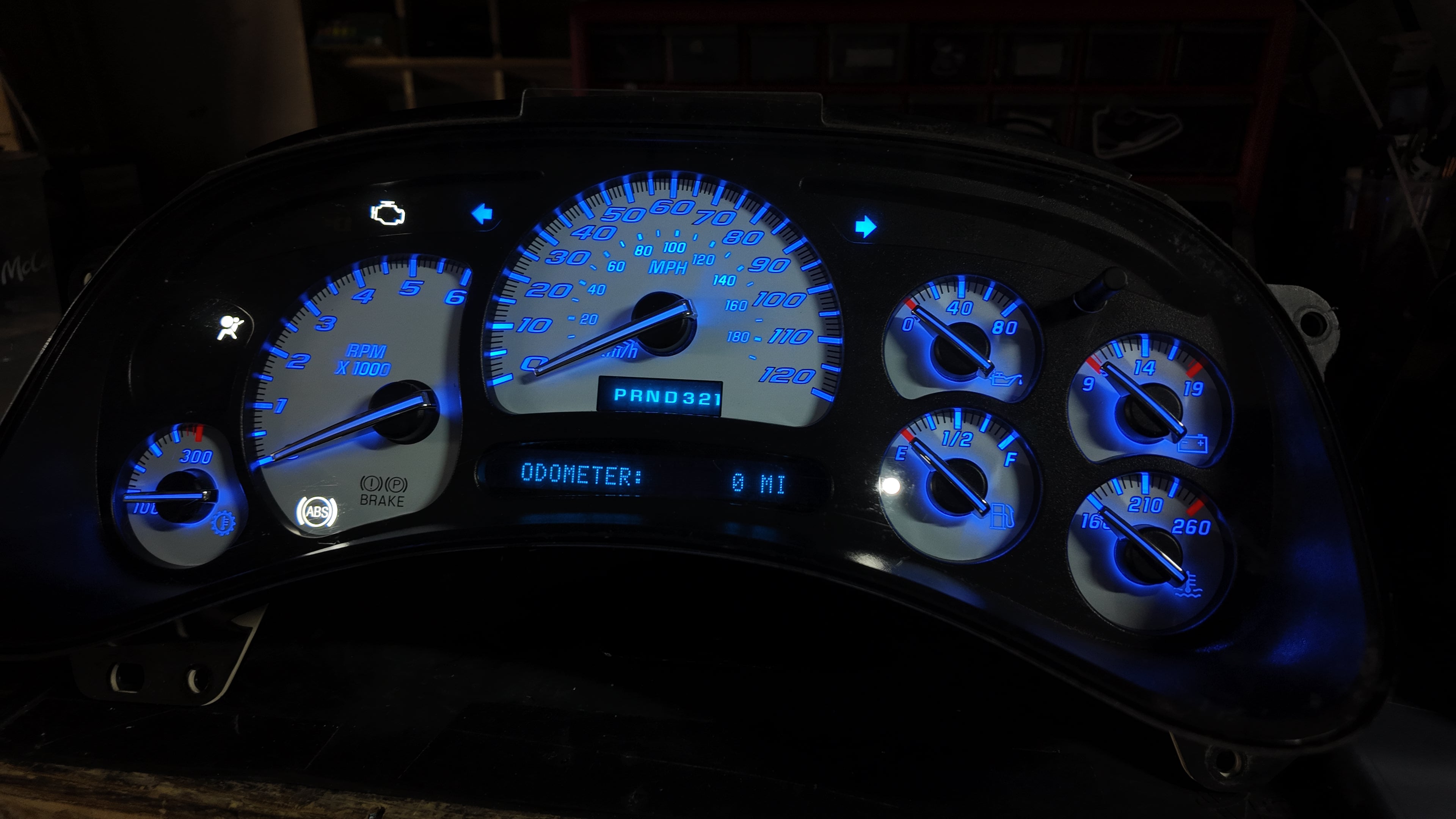 Blue led White guageCluster | 03–07 GM Trucks | | Plug & Play