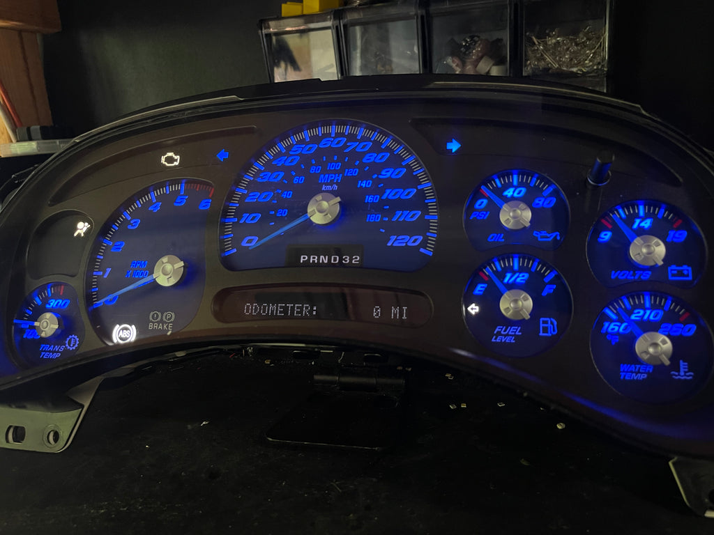🔵 Blue SS Cluster – 2003-2007 GM Trucks & SUVs