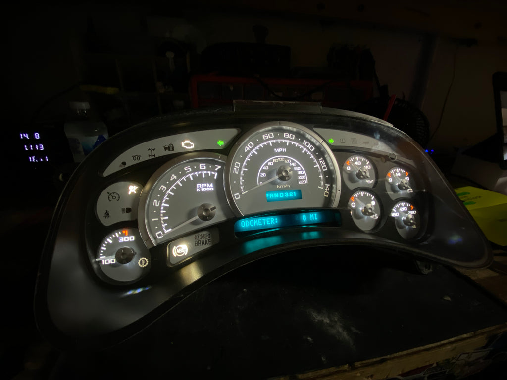 140mph 🔥 2003–2007 Chevy/GMC Super Sport Custom Gauge Cluster (Copy)